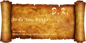Drótos Kitti névjegykártya