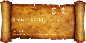 Drótos Kitti névjegykártya