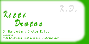 kitti drotos business card