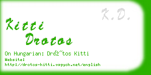 kitti drotos business card